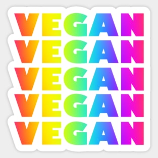 VEGAN RAINBOW STACK Sticker